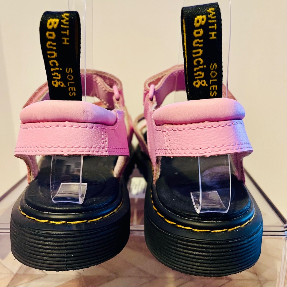 Dr Martens Klaire Y Sandals Mens 6 Womens 7 Pink Athena Leather Strappy - Picture 5 of 9